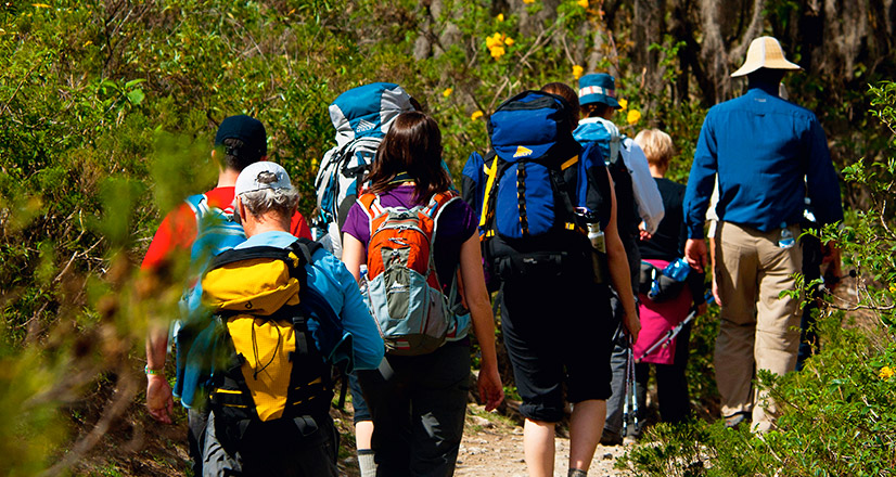 Tourists on a tour of the Sacred Valley